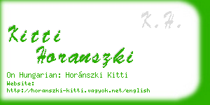 kitti horanszki business card